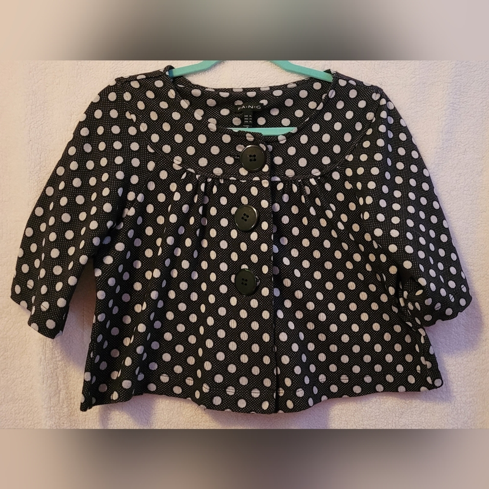 Black Polka Dot Jacket Cardigan